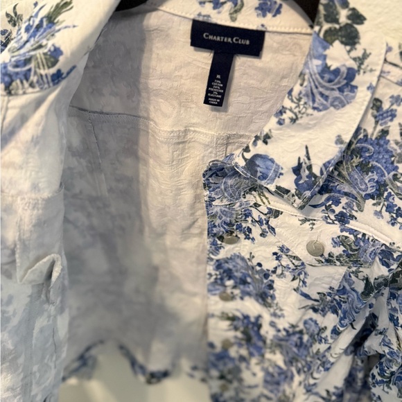 Charter Club ladies floral Jean jacket - Picture 1 of 4